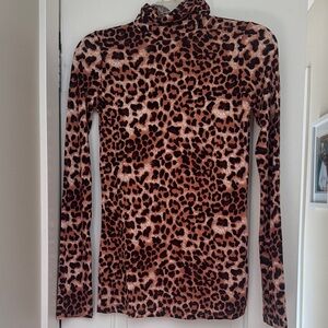 Rachel Pally Leopard Print Turtleneck